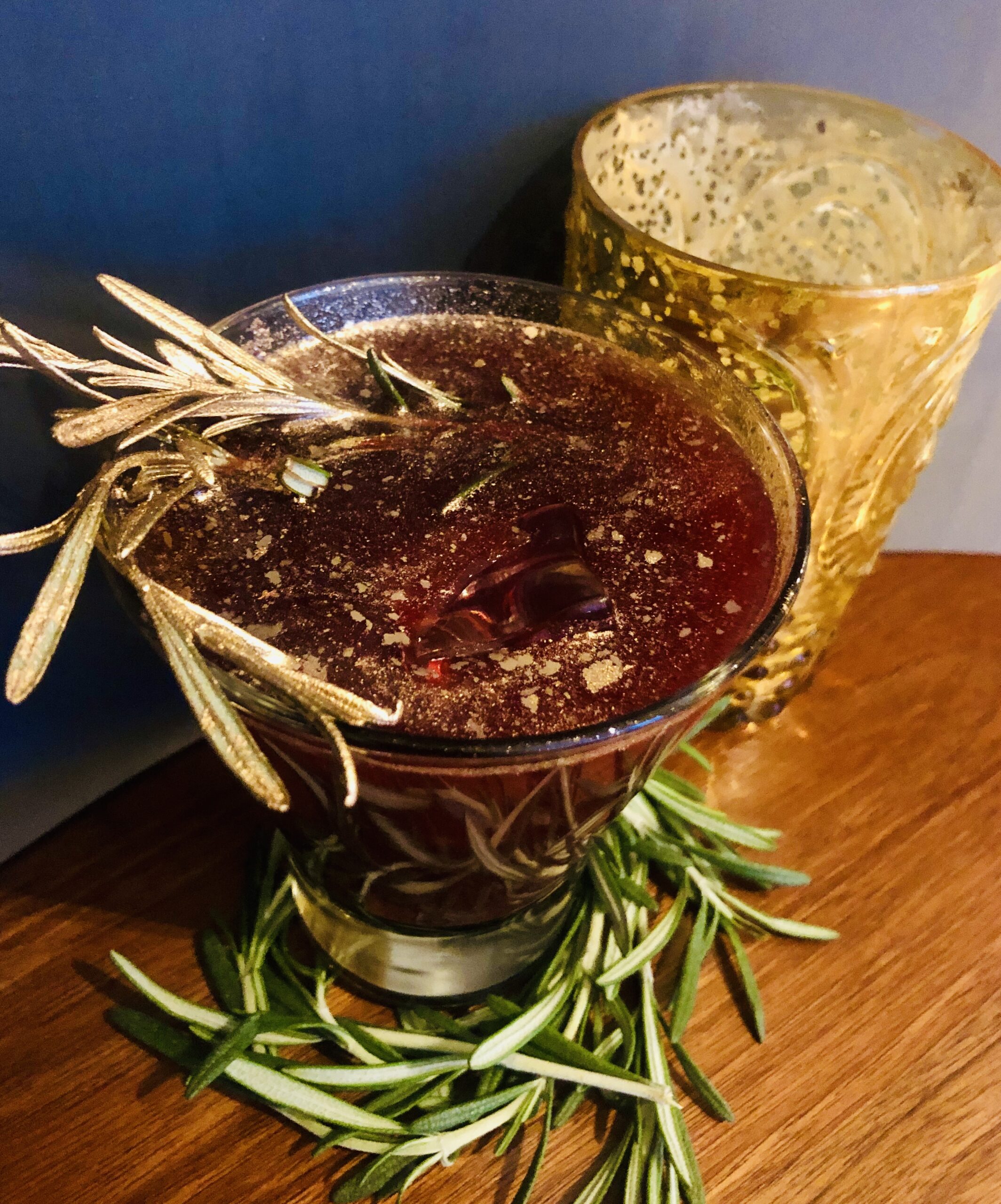 Two festive holiday drinks.