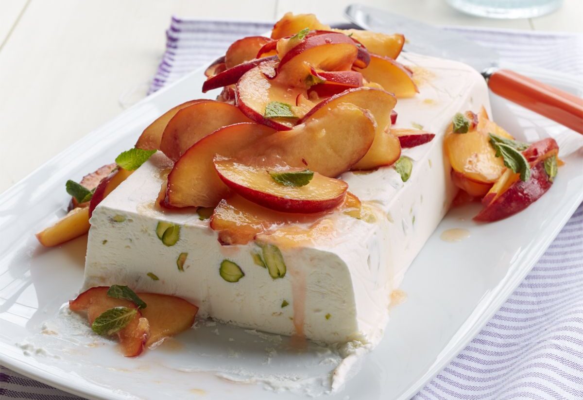 semifreddo honeyed peach dessert