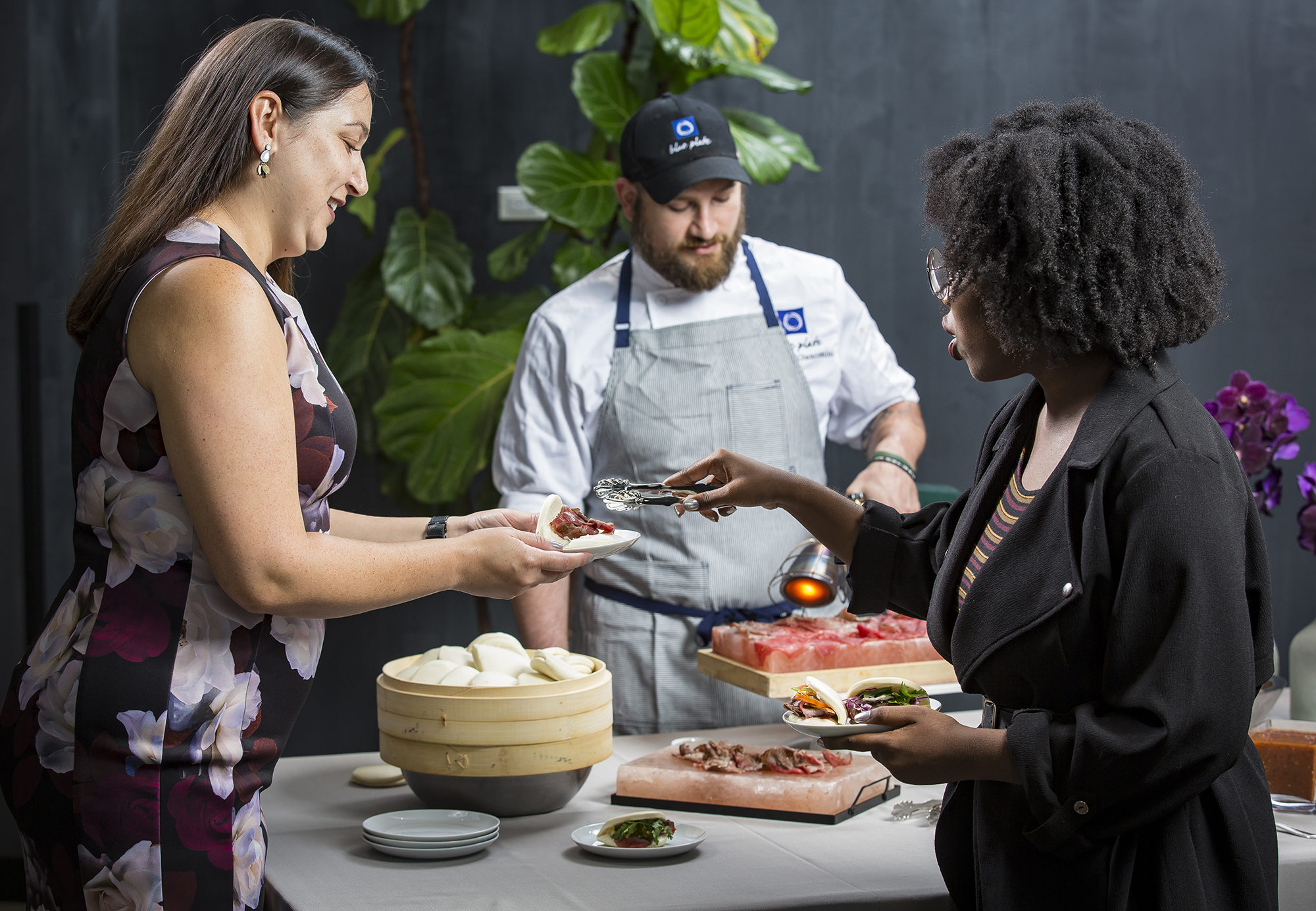 Ahi tuna bao action station
